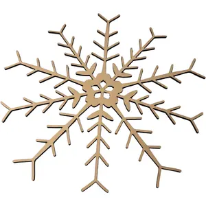 Lawn and Pets Christmas Wood Snow Flakes Design 06