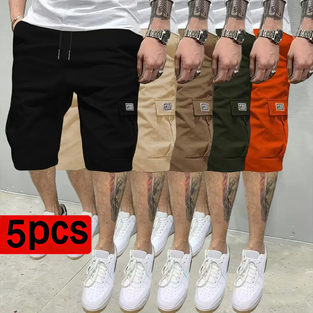 Black + khaki + dark khaki + army green + orange