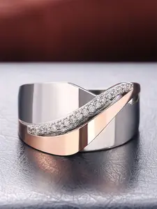1 Pc Simple Cubic Zirconia For Women Elegant Ring For Wedding Engagement Anniversary Party Band Jewelry Wedding Promise Rings Valentine's Day Gift