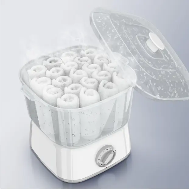 Mini Hot Towel Warmer Fast-Heat Steamer - Countertop Bathroom Accessory for Spa, Facials