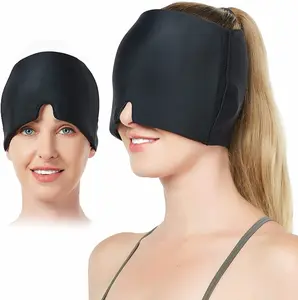 Headache Migraine Relief Mask For Hangovers, Stress, Sinus Tension, Soothes Puffy Eyes, Gel Ice wrap, Hot/Cold Therapy Relaxing Soothing, Breathable,