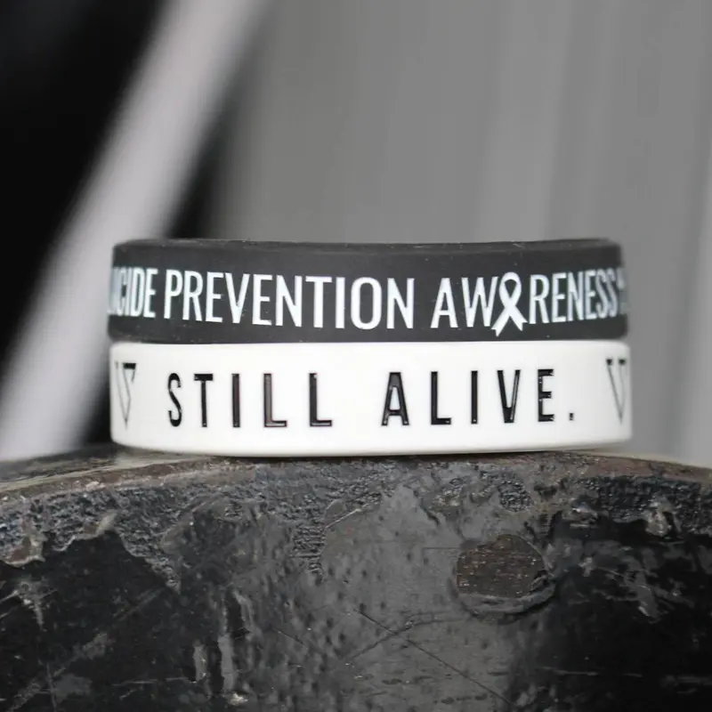 Suicide Awareness Month Rubber Bracelets, Suicide Prevention Accessories with Powerful Reminders, Hope-Themed for Everyday Wear, Proceeds-Supported Costume Jewelry Bangles,Handwritten Designs,Stackable