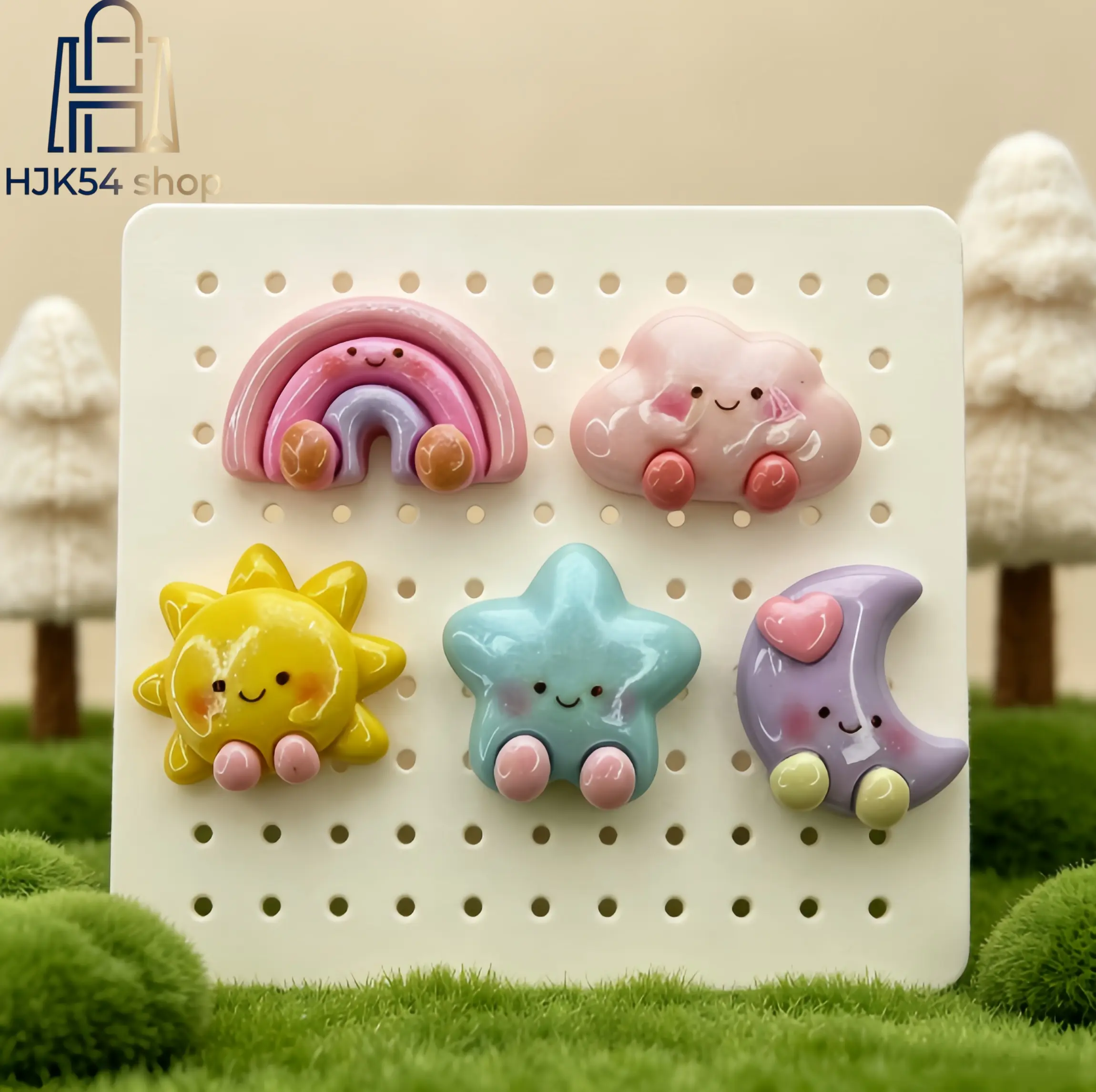 Whimsical Flatback Cabochons Resin Charms - Sky-Themed with Rainbows, Clouds, Stars, Moon - Easy Attach for DIY Jewelry Making, Phone Case Decoration - Suitable for Beginners, Enhance Your Projects