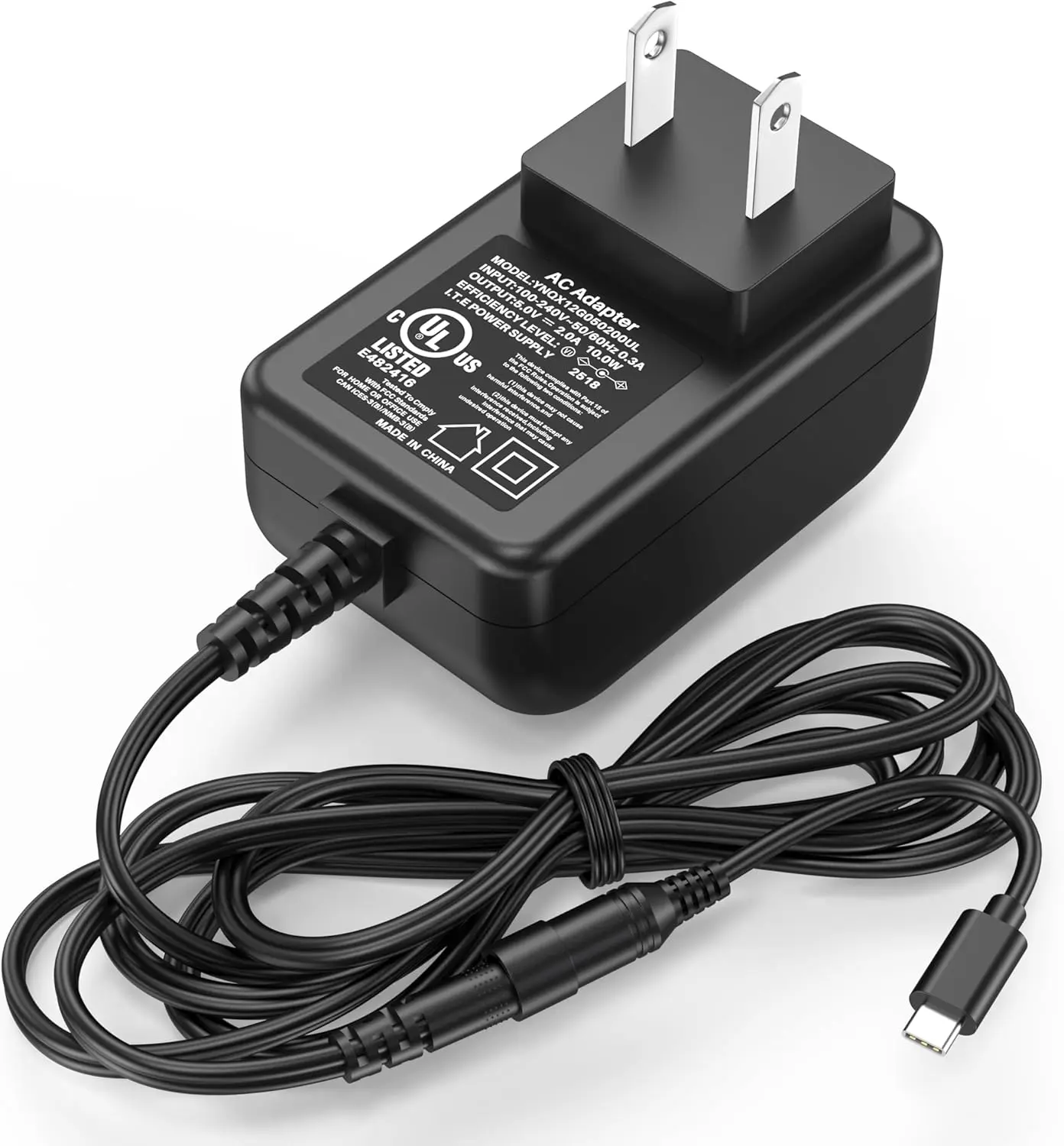 5V Charger for NOCO Boost X GBX45 GBX55 GBX75 GBX155   Jump Starter Power Cord  Adapter for NOCO Boost X Jump Starter USB-C Powerbank Charger Power , UL Listed 6.5FT, Battery Charger Replacement