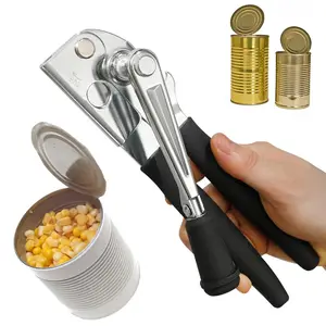 MealGear Essential Kitchen Utensils Kit - Heavy-Duty Stainless Steel Manual Smooth-Edge Can Opener, Versatile Wine/Beer Bottle Opener Combo with Sturdy Handles for Home Use
