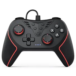PC Controller with 2-Button Mapping, Wired Controller Compatible for Win(7/8/10/11) Joystick with Adjustable Vibration and 3 Turbo Speeds Plug-and-Play Black
