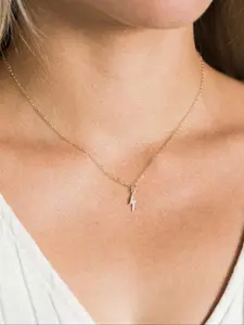 Lightning Pendant Necklace, Stainless Steel Jewelry for Party, Daily Clothing Decor, Trendy All-match & Exquisite Jewelry for Birthday Gift