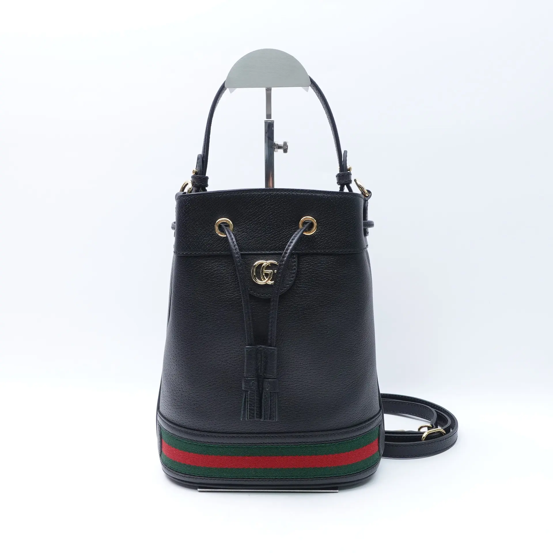 Pre-owned GUCCI Calfskin Shoulder Bags Ophidia Black Shoulder Bag T10415649