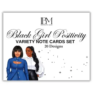 Black Girl Positivity Variety Note Cards Set by Inspired By Mona