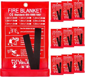 10 Pack Fire Blanket Emergency for Home, 39 x 39 Large Emergency Fire Suppression Fiberglass Retardant Protection for Home Car Office Warehouse Camping Safety