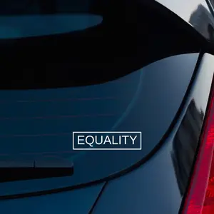 Equality Car Decal, LGBTQ+, Women’s Rights, Disability Rights, BLM, Various Colors, Waterproof, Weatherproof, Car Window Sticker H