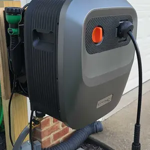 Giraffe Tools Grandfalls G20 Pro Pressure Washer 2400 PSI 2.0 GPM with 65FT Hose Reel 4 Nozzles 180° Swivel Bracket for Car Patios and More