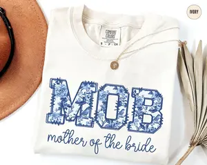 Mother Of The Bride Tshirt, Toile De Jouy MOB Comfort Colors Shirt, Getting Ready Bridal Party Outfit, Bride Mom Graphic Tees, Daughter Thank You Gift