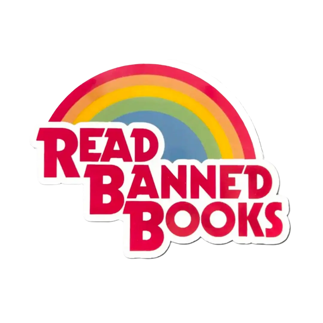 Read Banned Books Sticker 3 inches