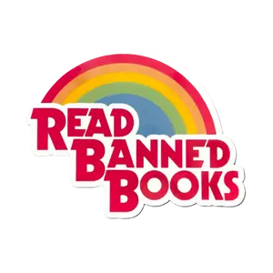 Read Banned Books Sticker 3 inches