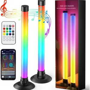Desktop RGB Ambient Light, Music Sync, Color Changing, Adjustable Lights, Remote/APP Control, USB Powered LED, Smart RGB Strip for Gaming, PC Room, Display Backlight