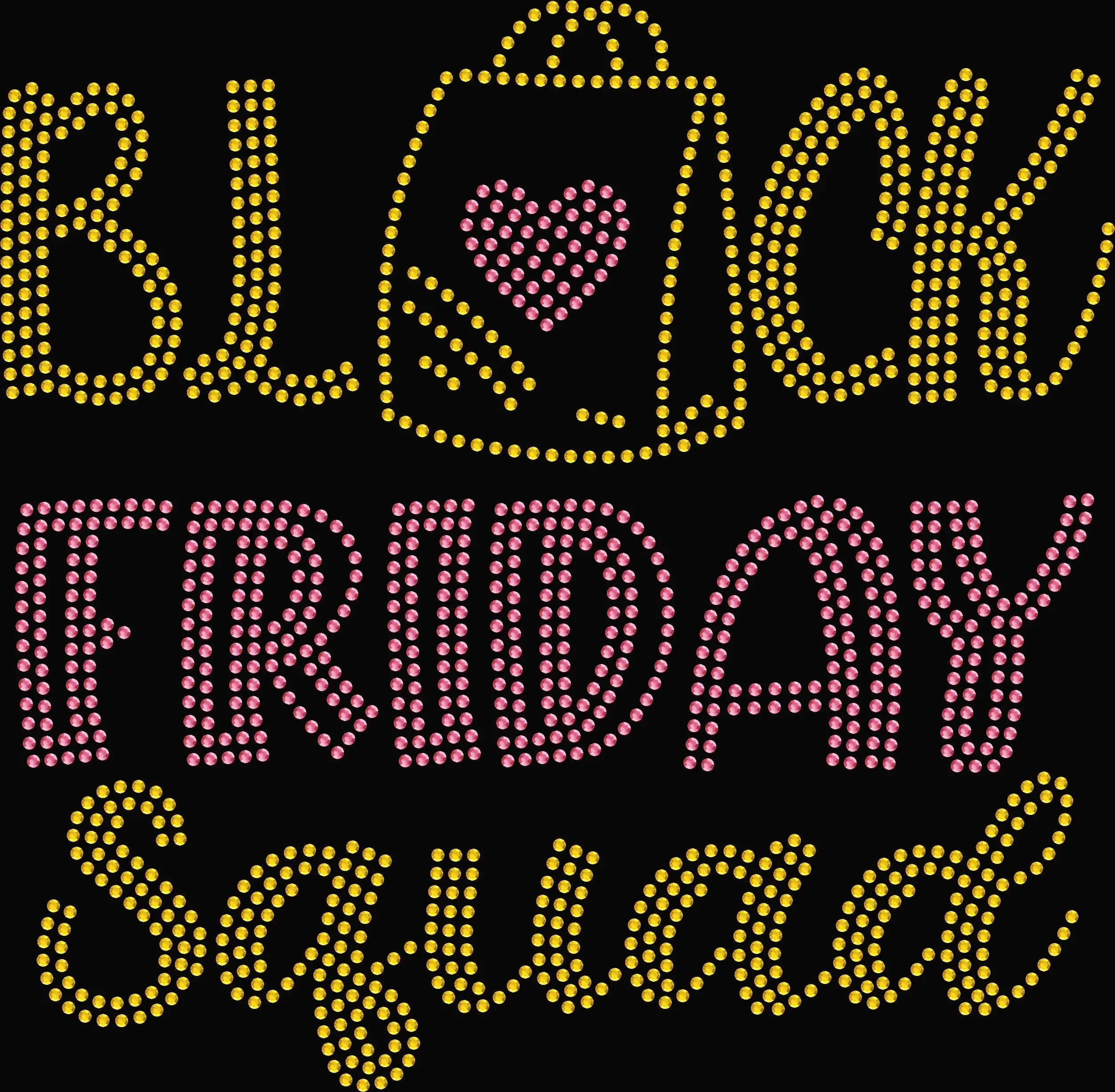 Black Friday Squad T-Shirt | Matching Shopping Team Bling Tee - 2100