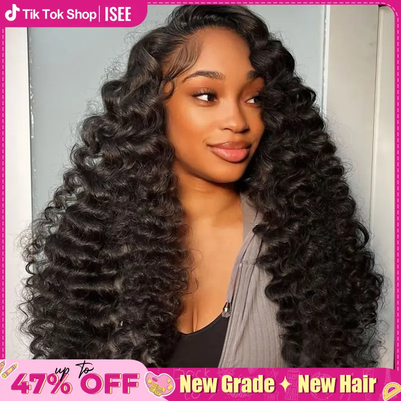 ISEE HAIR Human Hair Half Wig Loose Curly Glueless Drawstring Wig, Invisible Hairline, Seamless Blend, Flip Over Design, Minimal Leave-Out, Beginner Friendly, Quick Install, Natural Looking, Summer Hairstyles#SoHoChic #TikTokShopBackToSchool
