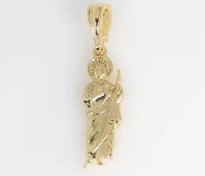 Plated Dainty Saint Jude Thaddaeus Pendant