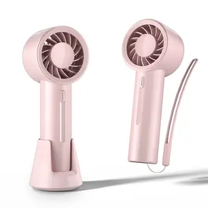 KinYiLO Portable Handheld Fan,  3-Speed ,with Desktop Base,Powerful Airflow Personal Fan, Lightweight & Easy to Carry Mini Fan, Ideal Summer Gift for Office Travel Camping