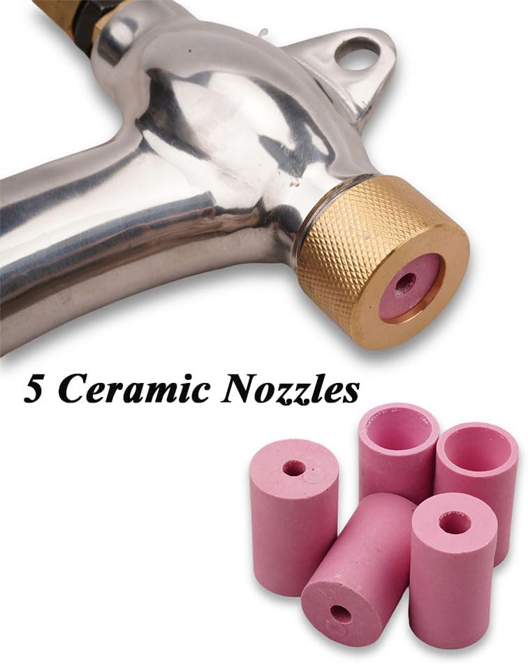 Sandblaster Gun Air Sand Blasting Ceramic Nozzles Kit for Sandblaster Cabinet