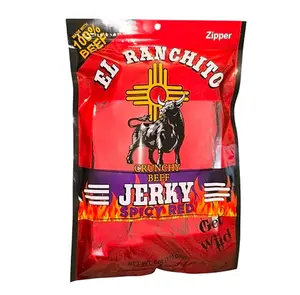 [HOT! 2025] Fuego El Ranchito Crunchy Dried Beef Jerky Snack, 2 oz Net Weight
