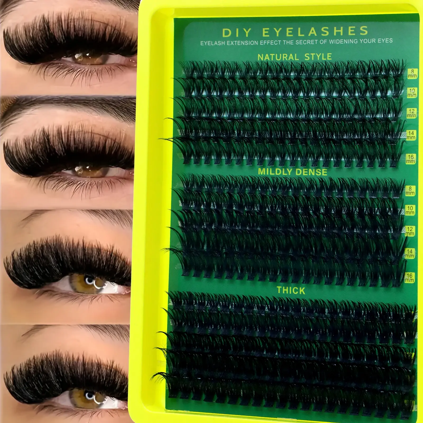 D Curl DIY False Lashes, Beginner Friendly, Dense Volume, Long-Lasting, Easy Application, Perfect for Daily, Wedding, Travel, Parties, Eyelash Extensions
