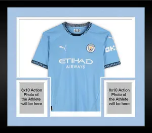 Framed Erling Haaland Manchester City Autographed 2024-25 Light Blue Puma Jersey - Fanatics Authentic Certified