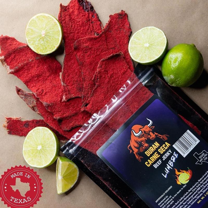 Tizon Lumbre Carne Seca - Spicy Fuego Beef Jerky Snack, Premium Mexican-Style Dried Beef, 2oz Resealable Pouch, No Added Hormones, USA Made