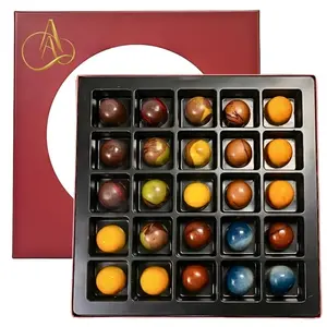 Andy Anand Monet Chocolate Bonbons Gift Box, 25 pc, 6.52 oz – Gluten-Free Belgian Truffles & Pralines, Birthday & Holiday Gift Collection