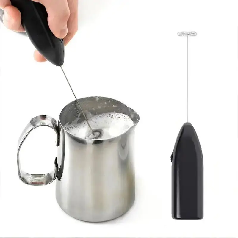 Batteries Required Electric Milk Frother without Battery, Handheld Egg Beater, Coffee Mixer for Kitchen