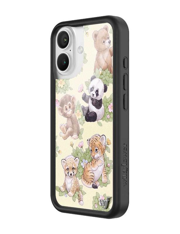 Wildflower Cases - Safari Babies, Limited Edition iPhone Case | Accessories Durable Protection Animals Trendy Cute Monkeys Bear Panda Pandas Protective Smartphone