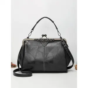 Elegant Women's PU Leather Handbag Fashionable Luxurious Large Capacity Crossbody Bag Unique Retro Large Capacity Handbag and Crossbody Bag Suitable for Work and Daily Use Fashionable Commuter Bag