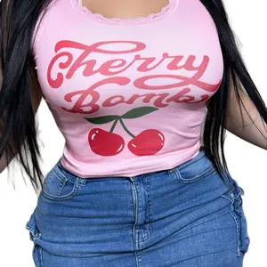 Cherry Bomb Top for Women - Tube Style  - Womenswear Sleeveless