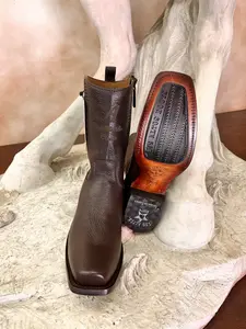 57BP8307- Los Altos Boots Men's 7 Toe Boot  Faded Brown