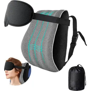 Travel Pillows for Airplanes,Travel Pillow with Eye Mask,Prevents Head Forward,Neck Pillow Airplane for Sleeping,Used for Long Flight,Road Trip,Car Headres