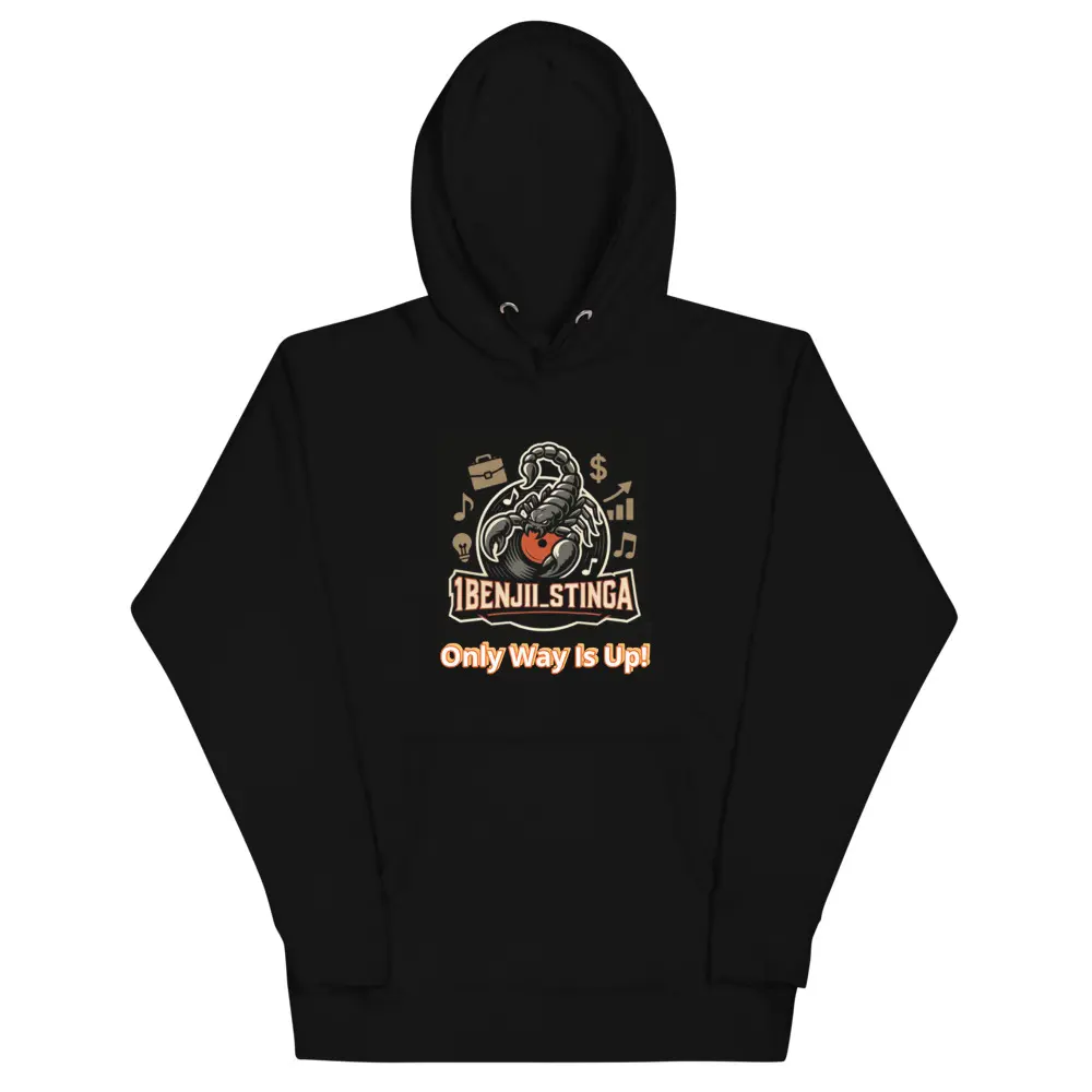1Benjii Print Unisex Hoodie - Comfortable, Customized, Direct-to-Film Men's Top, Smooth Fabric, Matching Flat Design, Sweatshirt, Comfortable Men's Hoodies