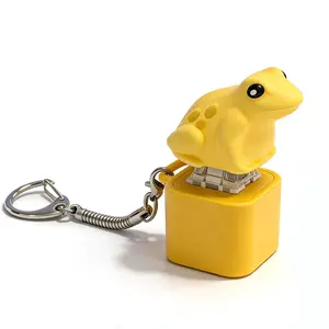 Button keychain with realistic sound and LED lights | Puerto Rico souvenir | Christmas gift | Cute stress-relief toy suitable for children and adults | Cartoon characters for enthusiasts | Coqui Button Keychain keychain carabiner keychains for women