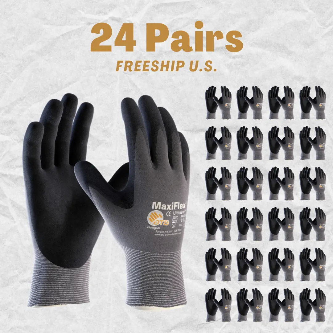 6/12/24 Pares Guantes Para Trabajo - Maxi Flex Foam Work For Men - Enhanced Grip MaxiFlex Nitrile Gloves