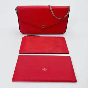 Pre-owned Louis Vuitton LEATHER Crossbody Bags Pochette Felicie Bag in Epi Leather