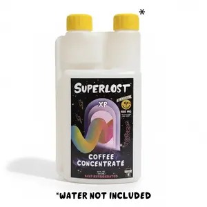 Superlost Instant Coffee Concentrate Squeeze Bottle - 16 Servings - 100 mg per 1 oz Shot - Freeze Dried Cold Brew - No Machines Needed - 23 Grams of specialty instant per Bottle