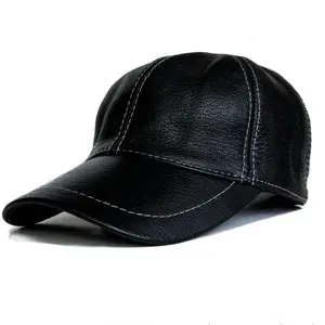 Lukkizara Genuine Leather Unisex Baseball Cap - 100% Lambskin Leather Adjustable Dad Hat