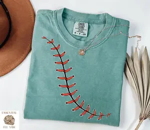 Comfort Colors Cute Baseball T-Shirt, Baseball Lover Gift Tee, Game Day Baseball Shirt, Baseball Season Top, Women's Gift Shirt