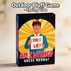 AM I LYING? The Viral Bluffing Party Card Game – Fun Outdoor & Spring Break Icebreaker for Game Nights, Camping, Friend Hangouts & Holiday Gatherings, 50+ Cards, Ages 17+