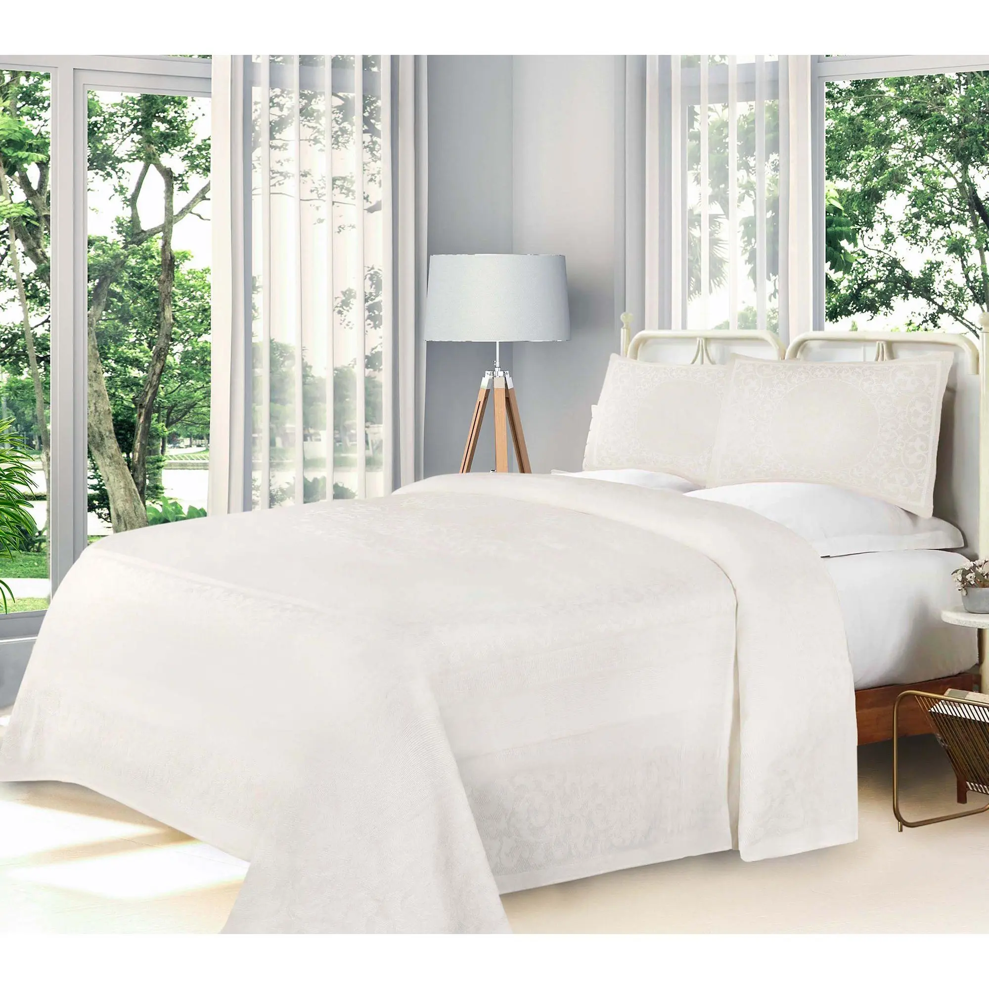 Superior Boho Mandala Cotton Blend Woven Bedspread Set, King