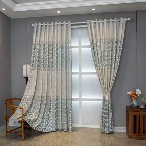Classic Style Jacquard Sheer Window Drapes, Breathable Light Filtering Design, Perfect for Bedroom & Living Room Decor, Top Pole Pocket Installation, Home Decoration Curtain, Home Decorative Curtain