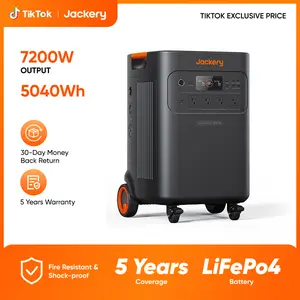 Jackery Explorer 5000 Plus Portable Power Station with 4999Wh LiFePO4 Battery, 120V/240V 7200W AC Power, Expansion up to 60kWh, Reliable Power for Home Emergencies.
