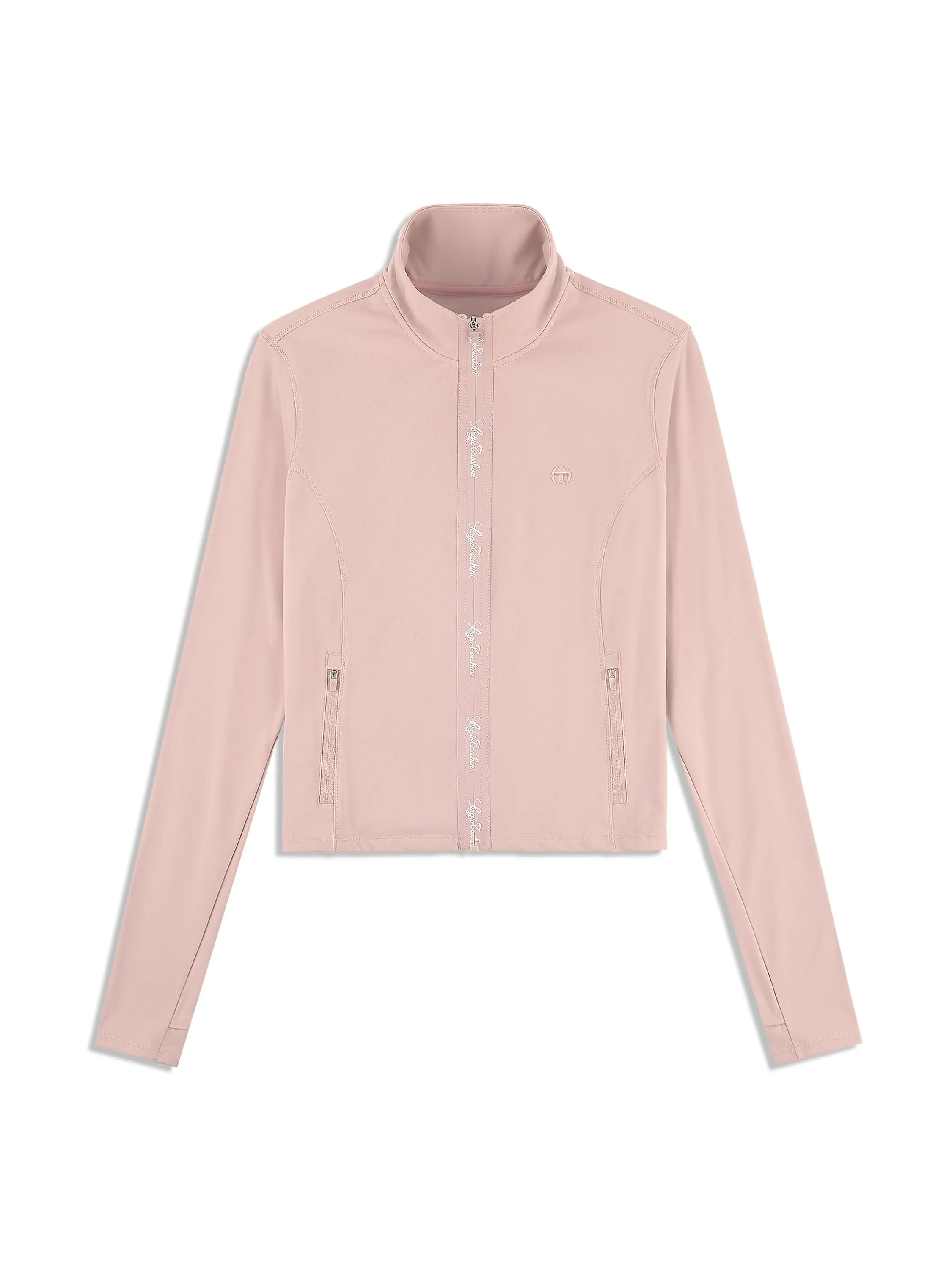 Delfina Contour Track Jacket- Pale Mauve