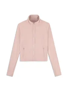 Delfina Contour Track Jacket- Pale Mauve