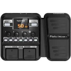 Flatsons KMF-1 Guitar Pedal, 77 Effects Guitar Multi Effects Pedal with 50 Preset, 42 Drum Rhythm, 18 Amp/Cab, Upgraded Color Screen, Aux In, Guitar Tuner Looper Expression Wah Volume Distortion Pedal outdoorfun